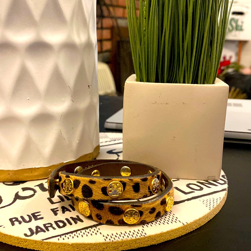 Tory Burch Calfhair Wrap Bracelet